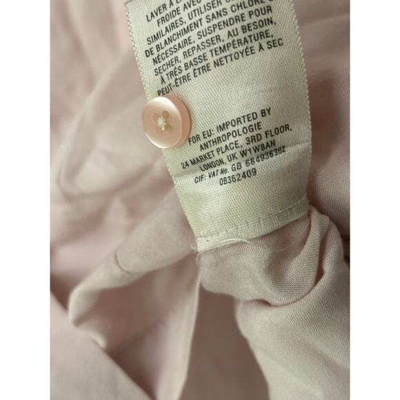 Anthropologie Maeve blush colored pleated front rayon blouse size 6 VGUC - Picture 5 of 6